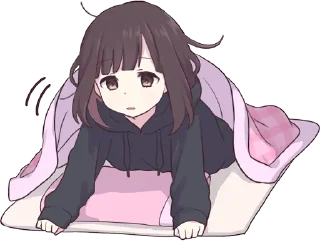 😪-Menhera chan, Telegram Sticker