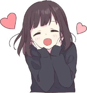 😍-Menhera chan, Telegram Sticker