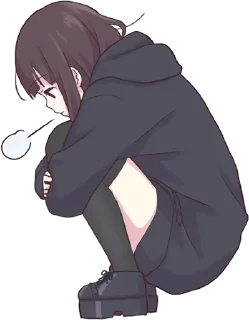 😤-Menhera chan, Telegram Sticker