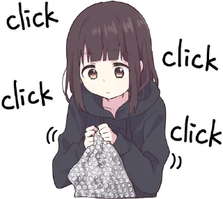 🙂-Menhera chan, Telegram Sticker