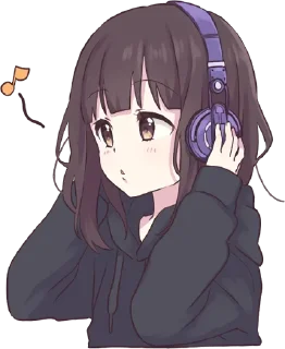 🎵-Menhera chan, Telegram Sticker