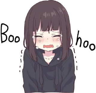 😭-Menhera chan, Telegram Sticker