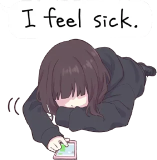 🤒-Menhera chan, Telegram Sticker
