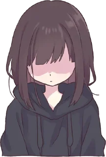😶-Menhera chan, Telegram Sticker