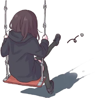 😔-Menhera chan, Telegram Sticker