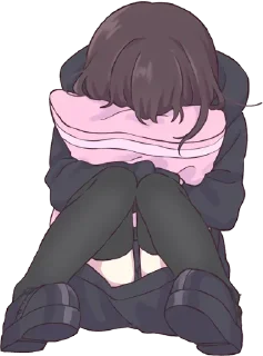 😣-Menhera chan, Telegram Sticker