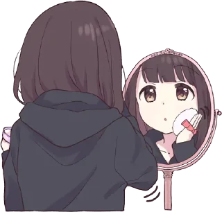 🙂-Menhera chan, Telegram Sticker