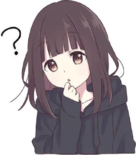 🤔-Menhera chan, Telegram Sticker