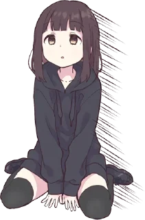😦-Menhera chan, Telegram Sticker