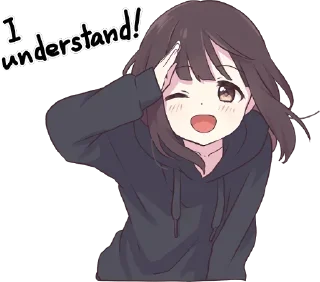 😉-Menhera chan, Telegram Sticker