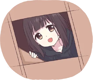 👀-Menhera chan, Telegram Sticker