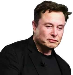😔-Elon Musk, Telegram Sticker