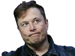 😔-Elon Musk, Telegram Sticker