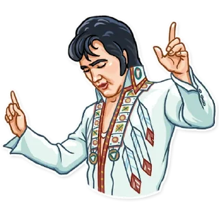 😌-Elvis Presley, Telegram Sticker