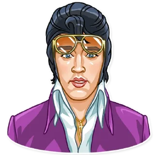 😨-Elvis Presley, Telegram Sticker