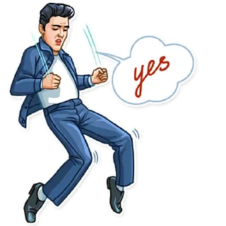 😁-Elvis Presley, Telegram Sticker