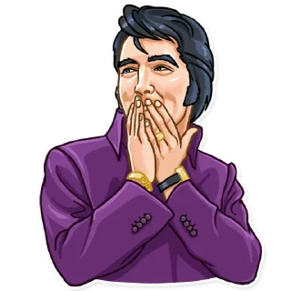 😊-Elvis Presley, Telegram Sticker