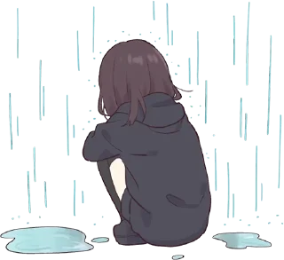 🌧️-Menhera chan, Telegram Sticker