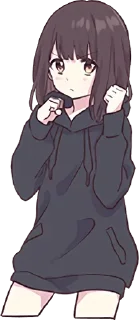 👊-Menhera chan, Telegram Sticker