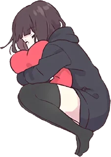 ❤️-Menhera chan, Telegram Sticker