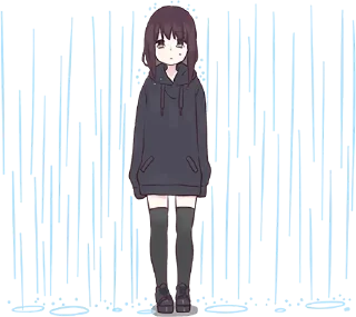 🌧️-Menhera chan, Telegram Sticker