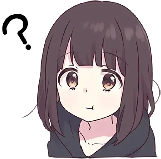 ❓-Menhera chan, Telegram Sticker