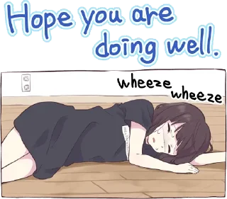 😑-Menhera chan, Telegram Sticker