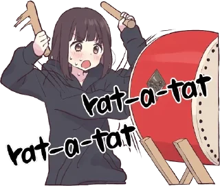 🥁-Menhera chan, Telegram Sticker