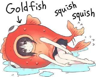 🐟-Menhera chan, Telegram Sticker