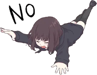 ❌-Menhera chan, Telegram Sticker