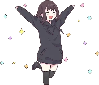 😁-Menhera chan, Telegram Sticker