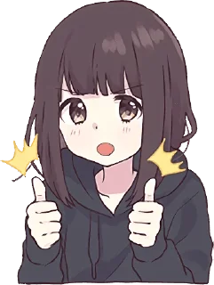 👍-Menhera chan, Telegram Sticker