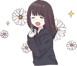 🌸-Menhera chan, Telegram Sticker
