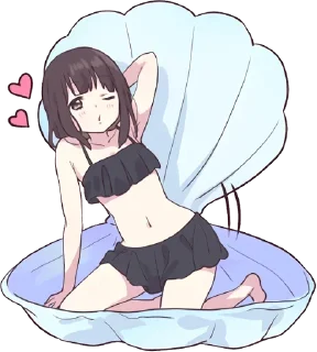 😘-Menhera chan, Telegram Sticker
