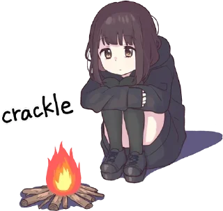 🔥-Menhera chan, Telegram Sticker