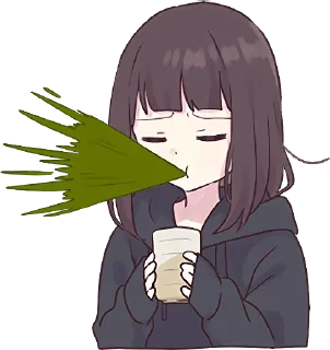 🍵-Menhera chan, Telegram Sticker