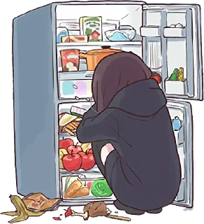 😪-Menhera chan, Telegram Sticker
