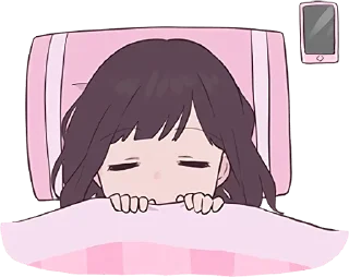😴-Menhera chan, Telegram Sticker