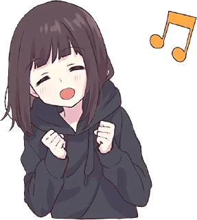 🎵-Menhera chan, Telegram Sticker
