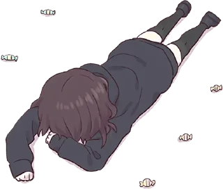 😣-Menhera chan, Telegram Sticker
