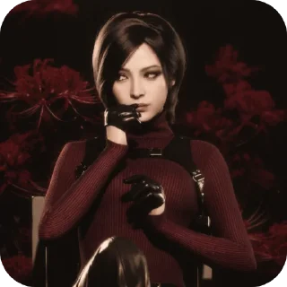 🌹-ada wong. @encrette, Telegram Sticker