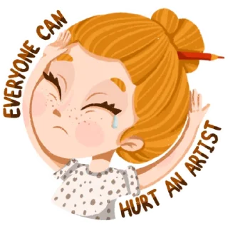 😢-I'm an artist, Telegram Sticker