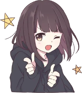 😉-English Chatting Stickers ( menhera chan ), Telegram Sticker