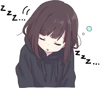 😪-English Chatting Stickers ( menhera chan ), Telegram Sticker