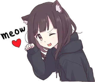 😽-English Chatting Stickers ( menhera chan ), Telegram Sticker