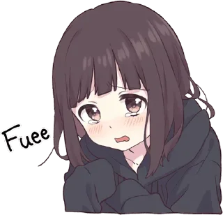 😢-English Chatting Stickers ( menhera chan ), Telegram Sticker