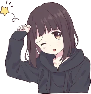 😜-English Chatting Stickers ( menhera chan ), Telegram Sticker
