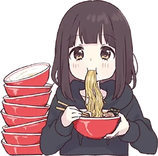 🍝-English Chatting Stickers ( menhera chan ), Telegram Sticker