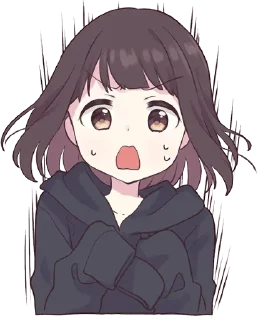 😦-English Chatting Stickers ( menhera chan ), Telegram Sticker
