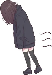 😔-English Chatting Stickers ( menhera chan ), Telegram Sticker